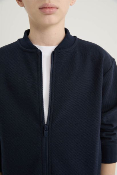 Boy College Collar Bomber Cardigan