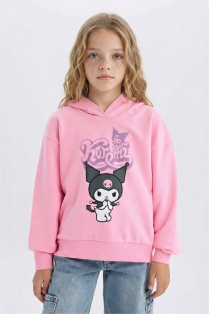 Hatsune Miku Oversize Geniş Kalıp Kapüşonlu Sweatshirt Kız Çocuk