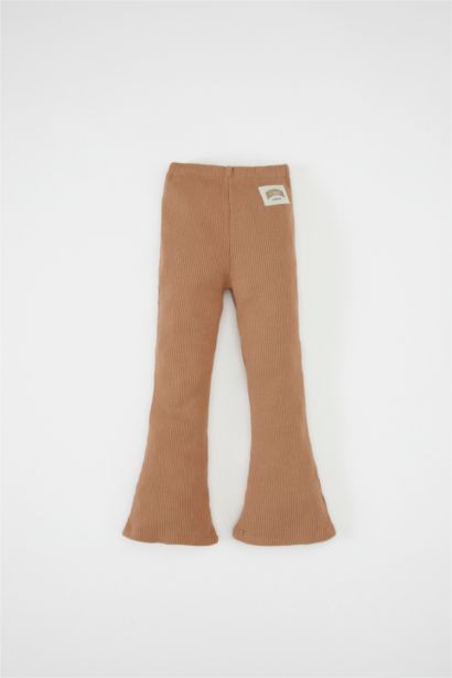 طقم بناتي مخطط سويت شيرت وليجن قصة عادية - قطعتين