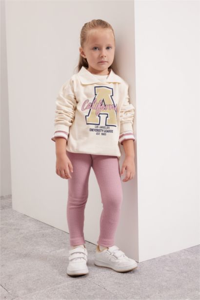 Sweat-shirt fin à imprimé à coupe régulière et Col de Chemise