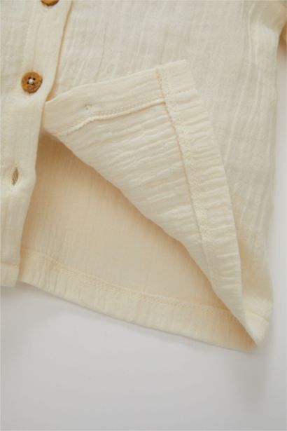 Baby Girl Baby Collar Long Sleeve Shirt