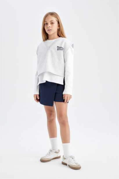 Girl Printed T-Shirt Skort Vest 3 Piece Set