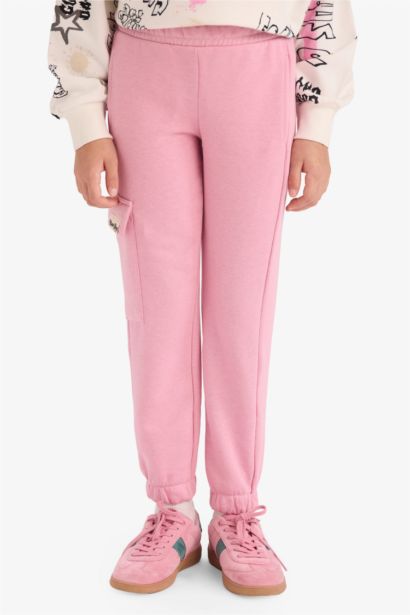 Girl Elastic Waist Cargo Jogger Sweatpants