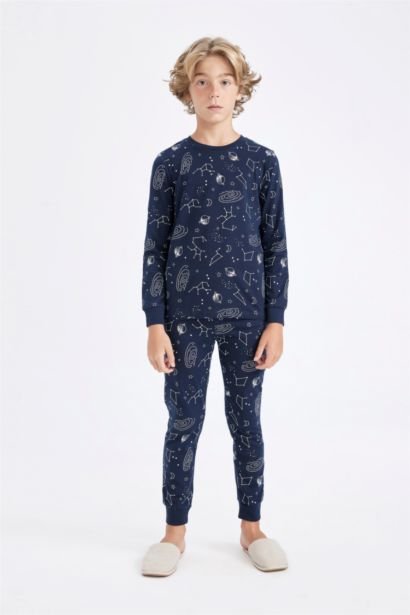 Boy Patterned 2 Piece Pajama Set