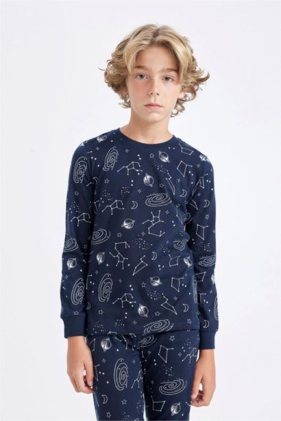 Boy Patterned 2 Piece Pajama Set