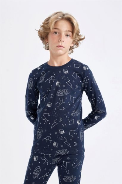 Boy Patterned 2 Piece Pajama Set