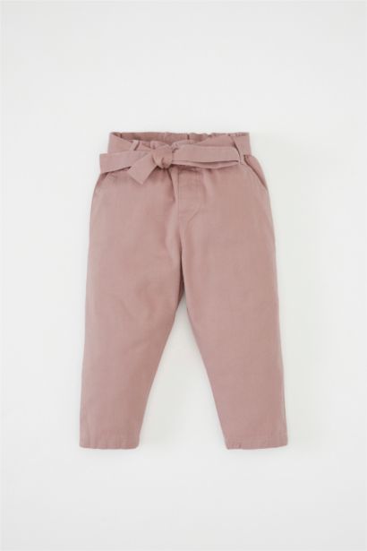 سروال بناتي جبردين قصة عادية بجيب