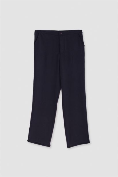 بنطلون منسوج قصة عادية