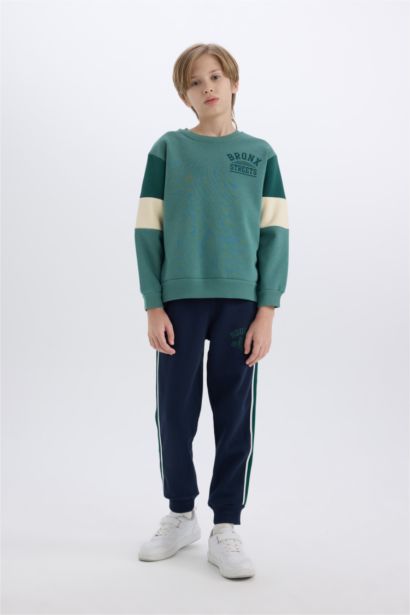 بنطلون سويت بانتس اولادي تقيل قصة عادية ورجل مطاطي