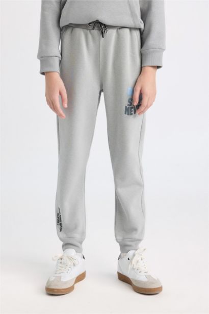 Boy Regular Fit Elastic Waist Leg Printed Sweatpants