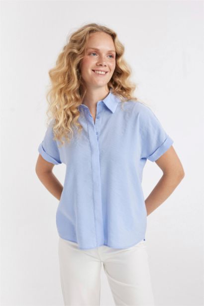 Oversize Geniş Kalıp Kısa Kollu Gömlek