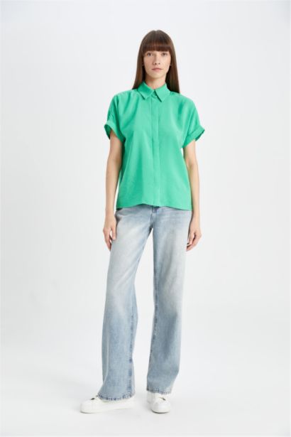 Chemise Oversize à Manches Courtes