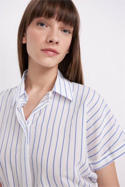 Oversized Fit Striped Shirt