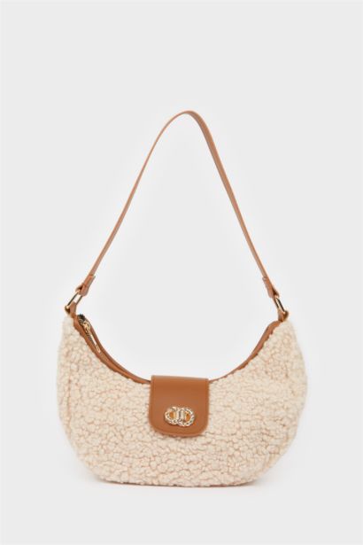 Kadın Suni Deri Pelüş Omuz Çantası