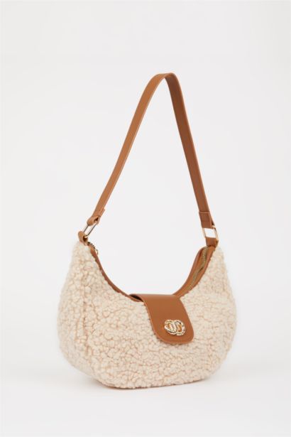 Kadın Suni Deri Pelüş Omuz Çantası