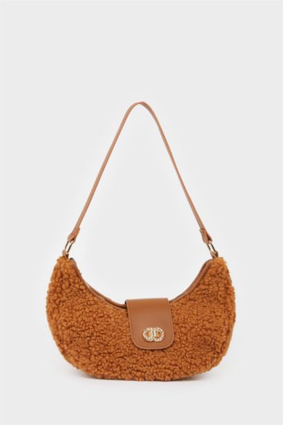 Kadın Suni Deri Pelüş Omuz Çantası