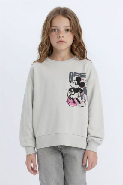 Sweat-shirt à Col rond Disney Mickey & Minnie pour Fille
