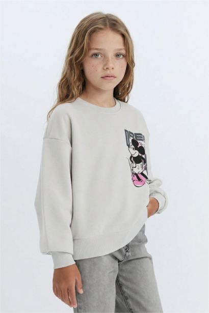 Sweat-shirt à Col rond Disney Mickey & Minnie pour Fille