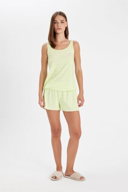 Regular Fit Striped 2 Piece Pajama Set