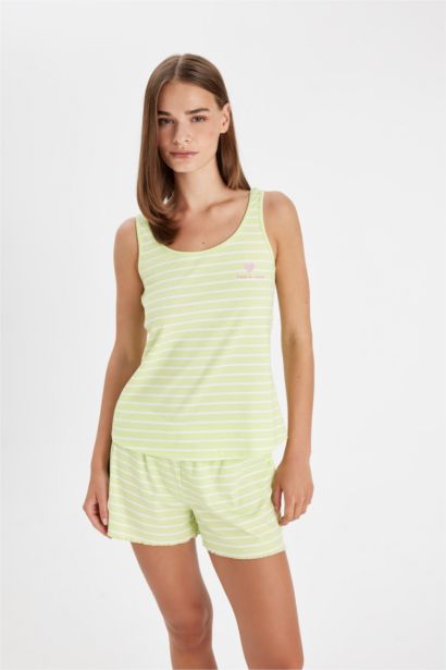 Regular Fit Striped 2 Piece Pajama Set