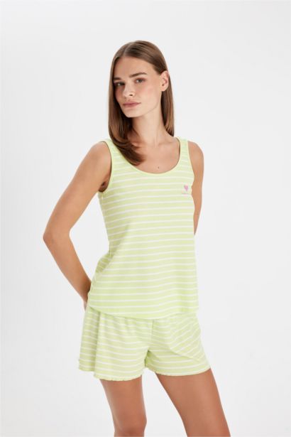 Regular Fit Striped 2 Piece Pajama Set