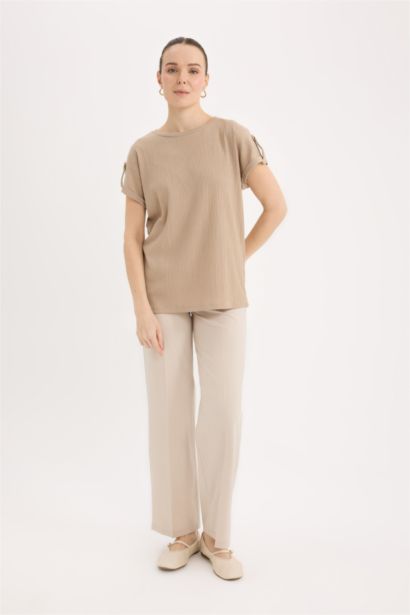 Regular Fit Crew Neck Casual T-Shirt