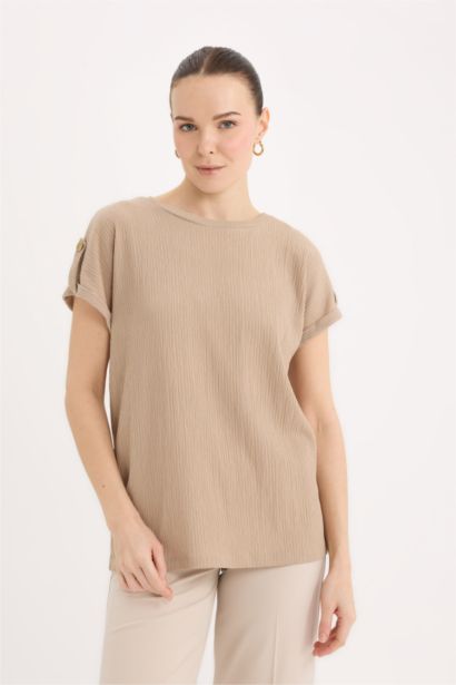 Regular Fit Crew Neck Casual T-Shirt