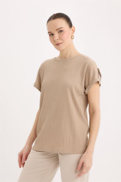 Regular Fit Crew Neck Casual T-Shirt