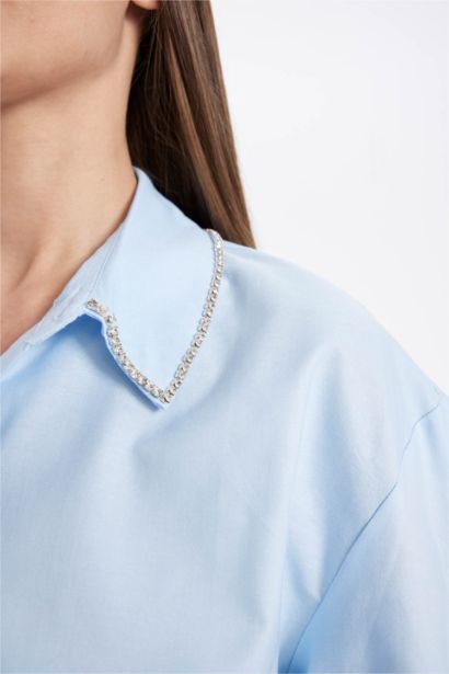 үлкен пішім Ұзын жеңді көйлек