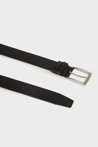 Man Faux Leather Denim Belt