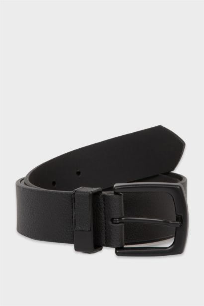 Man Faux Leather Belt