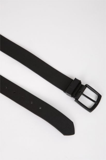 Man Faux Leather Belt
