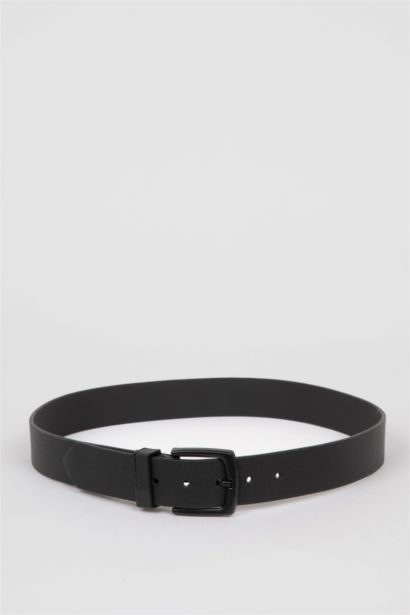 Man Faux Leather Belt