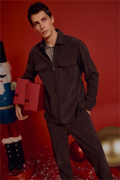 Regular Fit Long Sleeve Overshirt