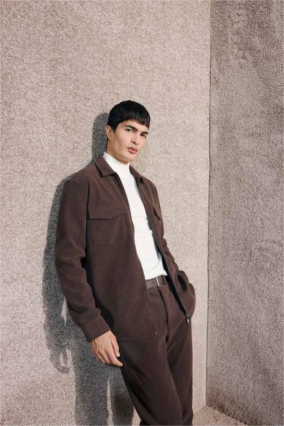 Regular Fit Long Sleeve Overshirt