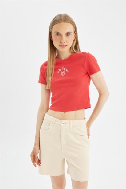 Slim Fit Fruit Ribana Short Sleeve T-Shirt