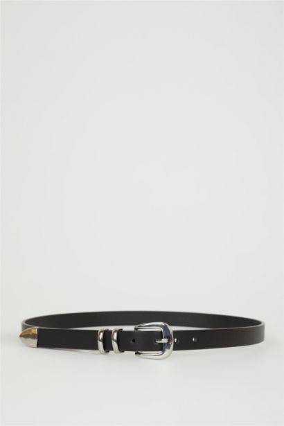 حزام كلاسيكي نسائي جلد صناعي - قطعتين