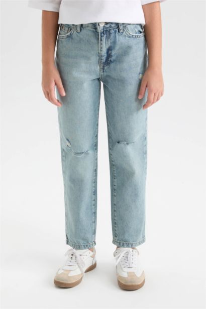 Pantalon Mom Jean clair pour Fille