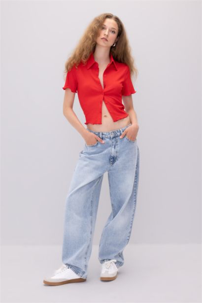 قميص نص كم سليم فيت