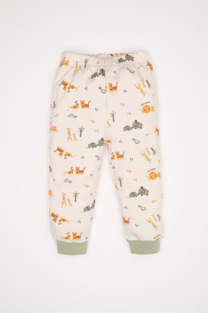 Pyjama à manches longues et bas à motifs Safari pour bébé garçon