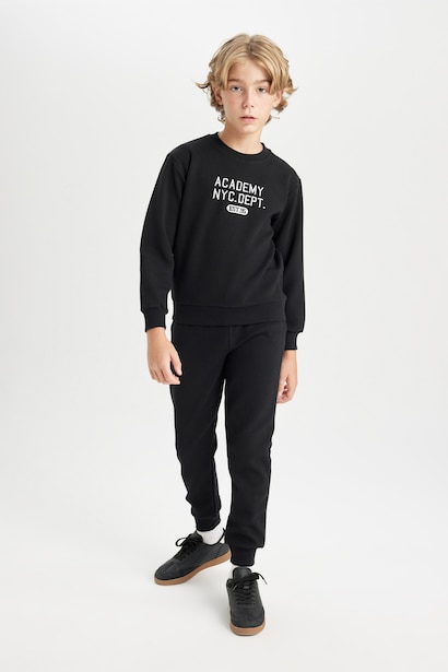 Boy Printed Sweatshirt Sweatpants 2 Piece Set