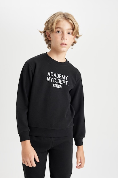 Boy Printed Sweatshirt Sweatpants 2 Piece Set