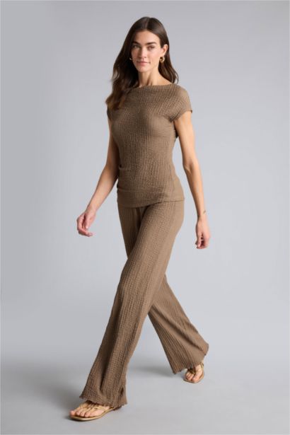 Wıde Leg Bürümcük Pantolon