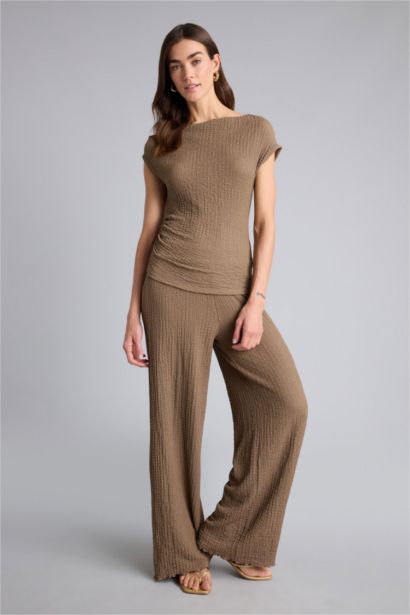 Wıde Leg Bürümcük Pantolon