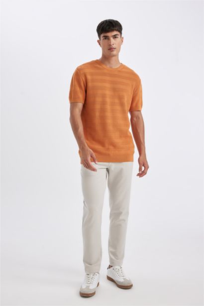 Standard Fit Crew Neck Knitwear T-Shirt