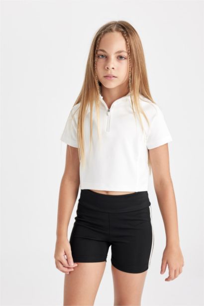 Girl Relax Fit Crew Neck Plush T-Shirt