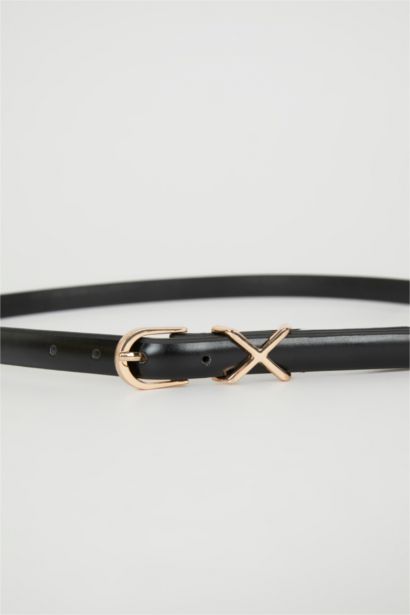 حزام كلاسيكي نسائي جلد صناعي - قطعتين