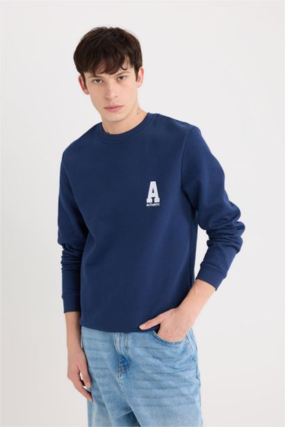 New Regular Fıt Kalın Kumaş Sweatshirt