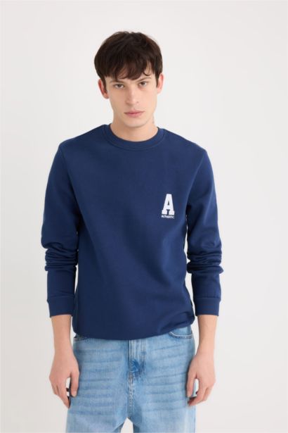 New Regular Fıt Kalın Kumaş Sweatshirt