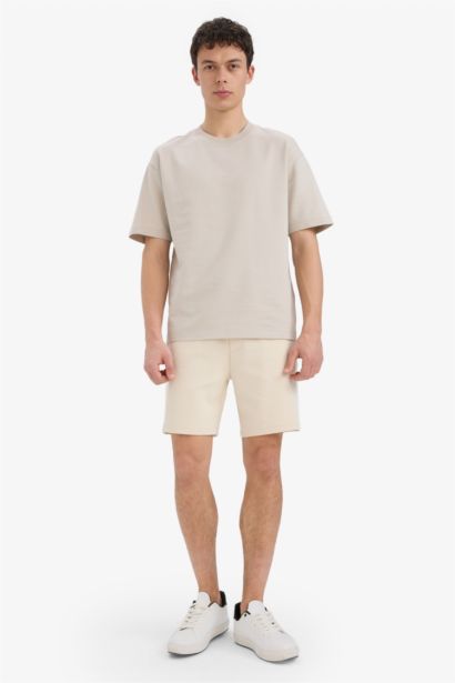 Cotton Relax Fit Crew Neck Basic T-Shirt